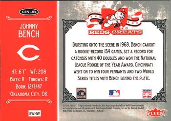 2006 Fleer Greats of the Game - Reds Greats #CIN-JB Johnny Bench Back