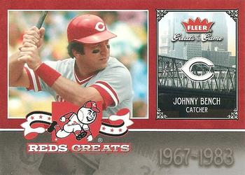 2006 Fleer Greats of the Game - Reds Greats #CIN-JB Johnny Bench Front
