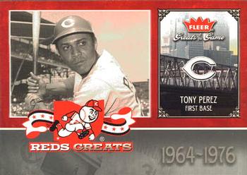 2006 Fleer Greats of the Game - Reds Greats #CIN-TP Tony Perez Front