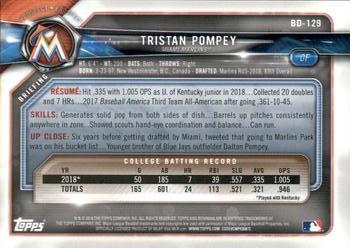 2018 Bowman Draft - Gold #BD-129 Tristan Pompey Back
