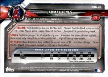 2018 Bowman Draft - Chrome #BDC-35 Jahmai Jones Back