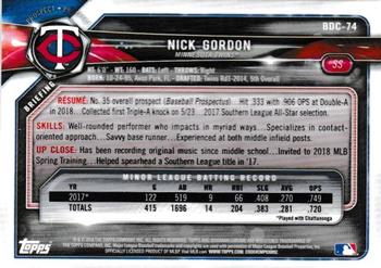 2018 Bowman Draft - Chrome #BDC-74 Nick Gordon Back