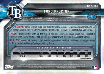 2018 Bowman Draft - Chrome #BDC-105 Ford Proctor Back
