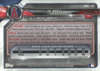 2018 Bowman Draft - Chrome #BDC-107 Jo Adell Back