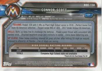 2018 Bowman Draft - Chrome #BDC-158 Connor Scott Back