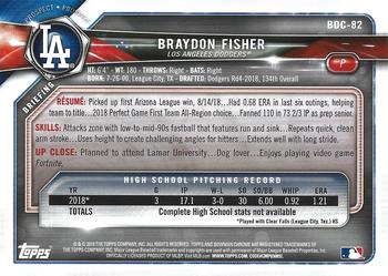 2018 Bowman Draft - Chrome Purple Refractor #BDC-82 Braydon Fisher Back