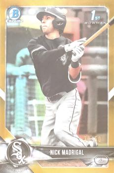 2018 Bowman Draft - Chrome Gold Refractor #BDC-38 Nick Madrigal Front