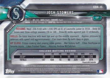 2018 Bowman Draft - Chrome Draft Pick Autographs #CDA-JS Josh Stowers Back