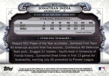 2018 Bowman Draft - Bowman Sterling Continuity #BS-JI Jonathan India Back