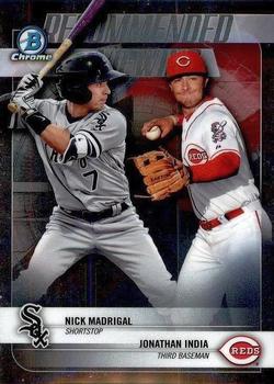 2018 Bowman Draft - Recommended Viewing #RV-MI Nick Madrigal / Jonathan India Front