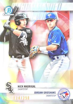2018 Bowman Draft - Recommended Viewing Refractor #RV-MG Nick Madrigal / Jordan Groshans Front