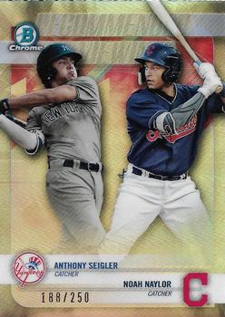 2018 Bowman Draft - Recommended Viewing Refractor #RV-SN Anthony Seigler / Noah Naylor Front