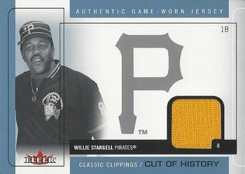 2005 Fleer Classic Clippings - Cut of History Single Jersey Blue #CH-WS Willie Stargell Front