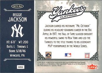 2006 Fleer Greats of the Game - Yankee Clippings #NYY-RJ Reggie Jackson Back
