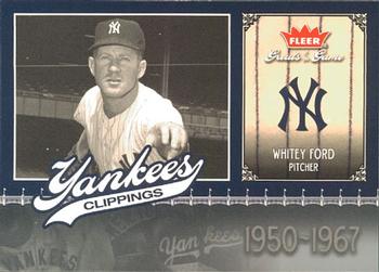 2006 Fleer Greats of the Game - Yankee Clippings #NYY-WF Whitey Ford Front