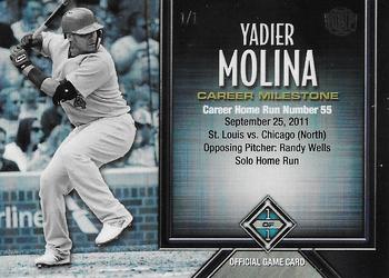 2017 Honus Bonus Fantasy Baseball - Career Stats Yadier Molina 108 Home Runs #55 Yadier Molina Front