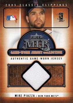 2005 Fleer Classic Clippings - MLB Game-Worn Jersey Collection #20 Mike Piazza Front