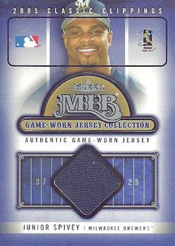 2005 Fleer Classic Clippings - MLB Game-Worn Jersey Collection #34 Junior Spivey Front