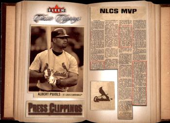 2005 Fleer Classic Clippings - Press Clippings #3PC Albert Pujols Front