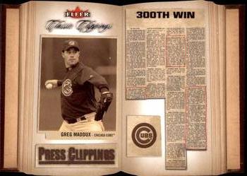 2005 Fleer Classic Clippings - Press Clippings #5PC Greg Maddux Front