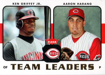 2006 Fleer - Team Leaders #TL-7 Ken Griffey Jr. / Aaron Harang Front