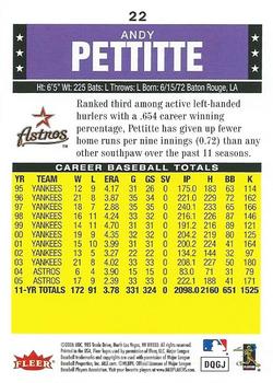 2006 Fleer Tradition #22 Andy Pettitte Back