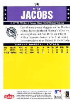 2006 Fleer Tradition #96 Mike Jacobs Back