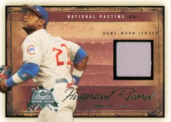 2005 Fleer National Pastime - Historical Record Jersey #HR-SS Sammy Sosa Front