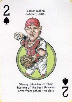 2014 Hero Decks St Louis Cardinals Baseball Heroes Playing Cards #2♠ Yadier Molina Front