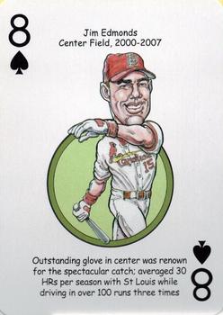 2014 Hero Decks St Louis Cardinals Baseball Heroes Playing Cards #8♠ Jim Edmonds Front