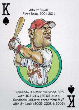 2014 Hero Decks St Louis Cardinals Baseball Heroes Playing Cards #K♠ Albert Pujols Front