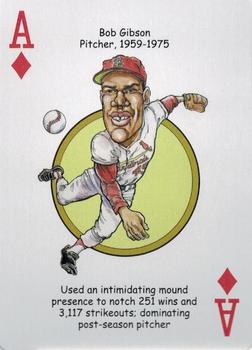 2014 Hero Decks St Louis Cardinals Baseball Heroes Playing Cards #A♦ Bob Gibson Front