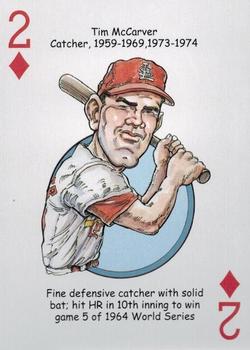 2014 Hero Decks St Louis Cardinals Baseball Heroes Playing Cards #2♦ Tim McCarver Front