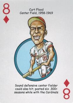 2014 Hero Decks St Louis Cardinals Baseball Heroes Playing Cards #8♦ Curt Flood Front