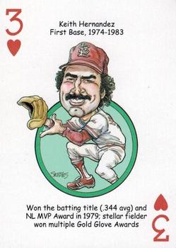 2014 Hero Decks St Louis Cardinals Baseball Heroes Playing Cards #3♥ Keith Hernandez Front