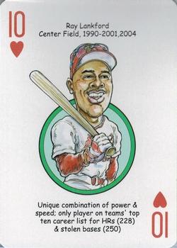 2014 Hero Decks St Louis Cardinals Baseball Heroes Playing Cards #10♥ Ray Lankford Front