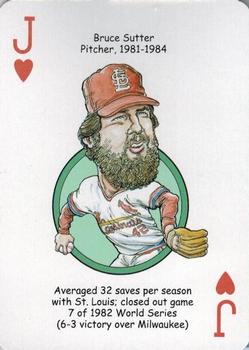 2014 Hero Decks St Louis Cardinals Baseball Heroes Playing Cards #J♥ Bruce Sutter Front