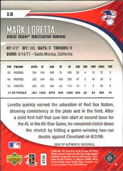 2006 SP Authentic #13 Mark Loretta Back