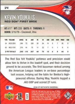 2006 SP Authentic #14 Kevin Youkilis Back