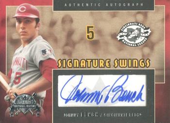 2005 Fleer National Pastime - Signature Swings Silver #SS-JB Johnny Bench Front