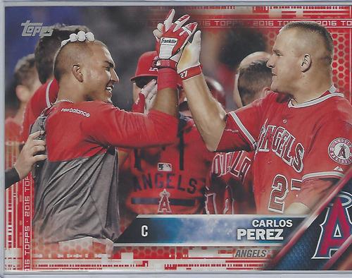 2016 Topps Red 5x7 #499 Carlos Perez Front