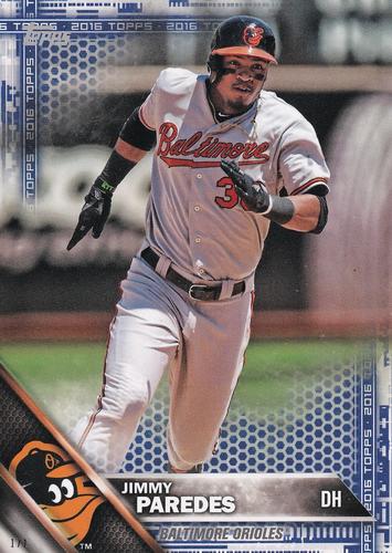2016 Topps Red 5x7 - Blue #6 Jimmy Paredes Front