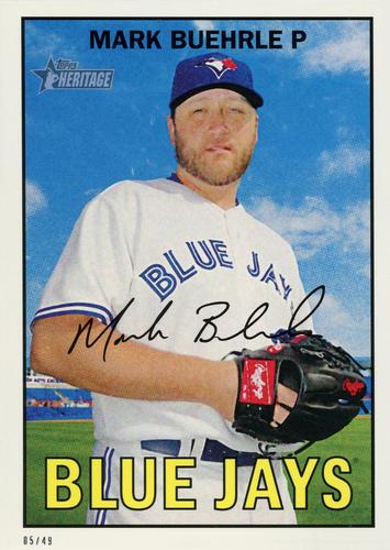 2016 Topps Heritage 5x7 #94 Mark Buehrle Front