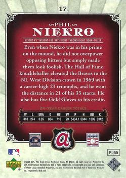 2006 SP Legendary Cuts #17 Phil Niekro Back