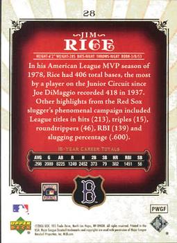 2006 SP Legendary Cuts #28 Jim Rice Back
