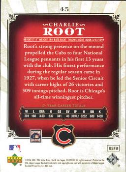 2006 SP Legendary Cuts #45 Charlie Root Back