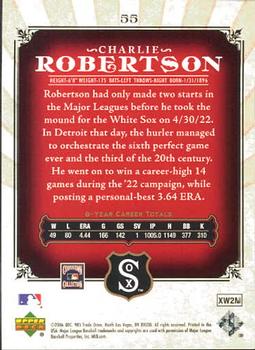 2006 SP Legendary Cuts #55 Charlie Robertson Back
