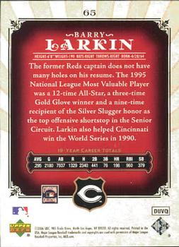 2006 SP Legendary Cuts #65 Barry Larkin Back
