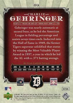 2006 SP Legendary Cuts #89 Charlie Gehringer Back