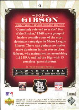 2006 SP Legendary Cuts #9 Bob Gibson Back